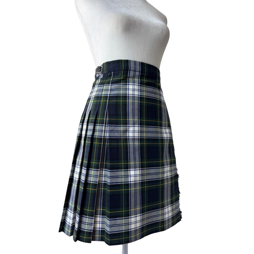 Vintage ‘90s Murray Brothers of Hawick, Scotland Plaid Knee Length Wrap Skirt
